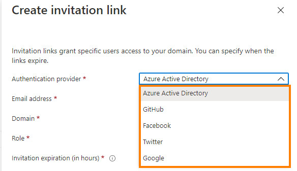 Available IDP's in Azure static Web Apps